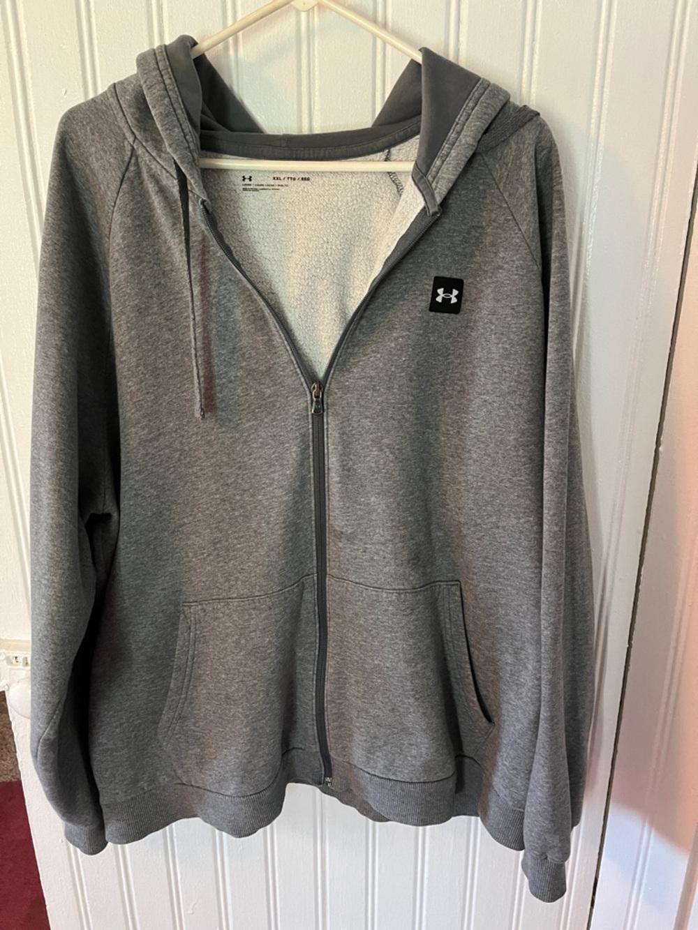 Under Armour Dark Gray Zip-Up Hoodie with Logo